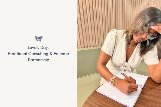 Teri Day, Fractional COO and Founder Partner at Lovely Days Collective, writing notes during a strategic planning session